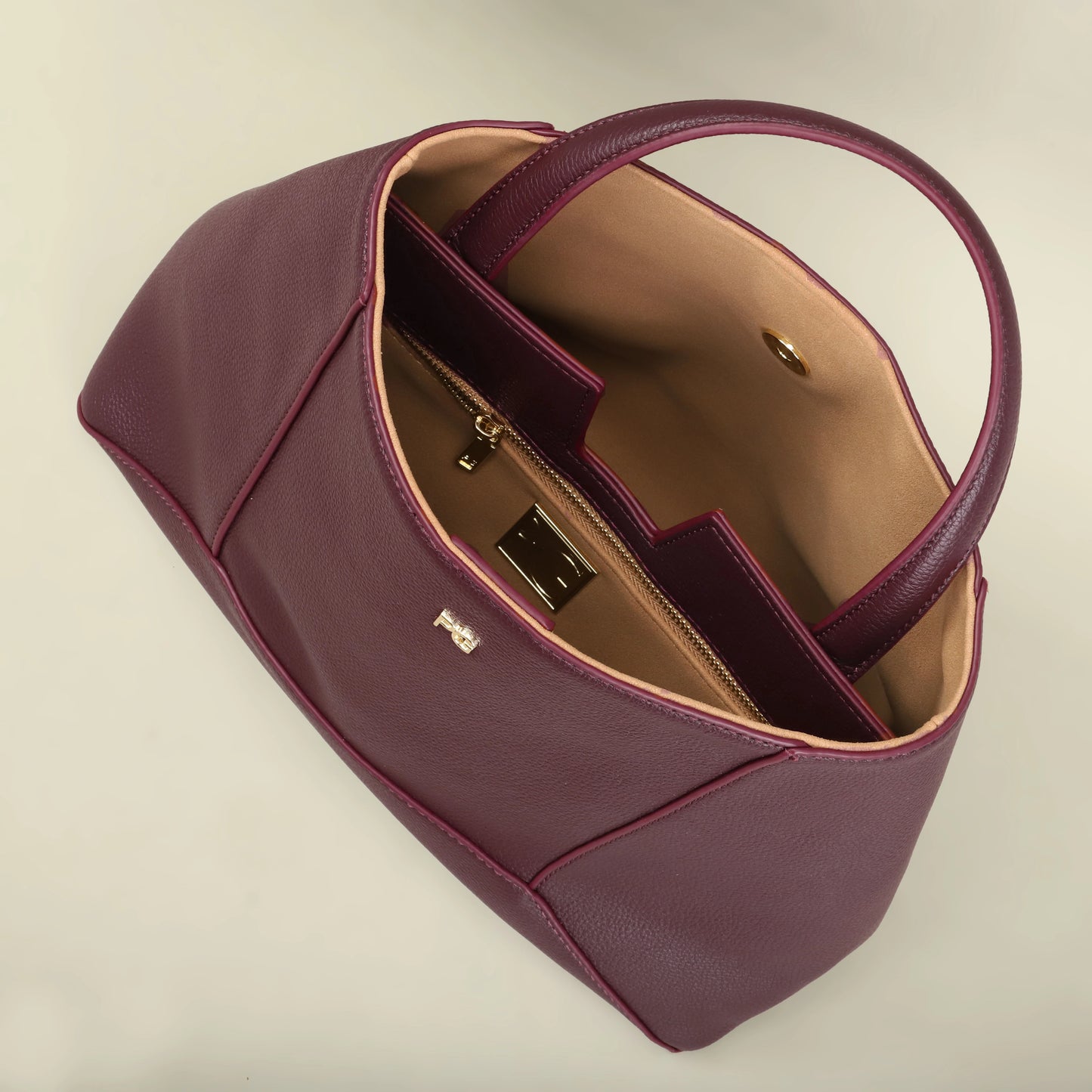 Echte leren draagtas voor dames – Geometrische schoudertas voor werk, winkelen en dagelijks gebruik | LevarJewelz
