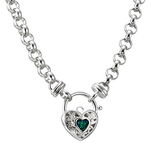 Luxuriöse 6-mm-Ringkette aus 925er Sterlingsilber mit grünem Filigranmedaillon – eleganter Schmuck aus US-Produktion von LevarJewelz