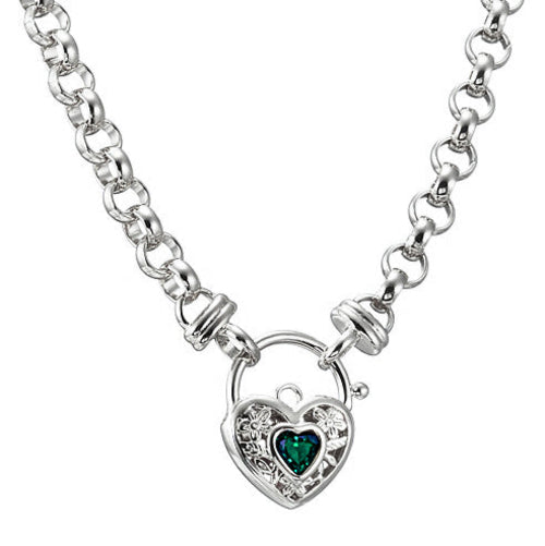 Luxuriöse 6-mm-Ringkette aus 925er Sterlingsilber mit grünem Filigranmedaillon – eleganter Schmuck aus US-Produktion von LevarJewelz