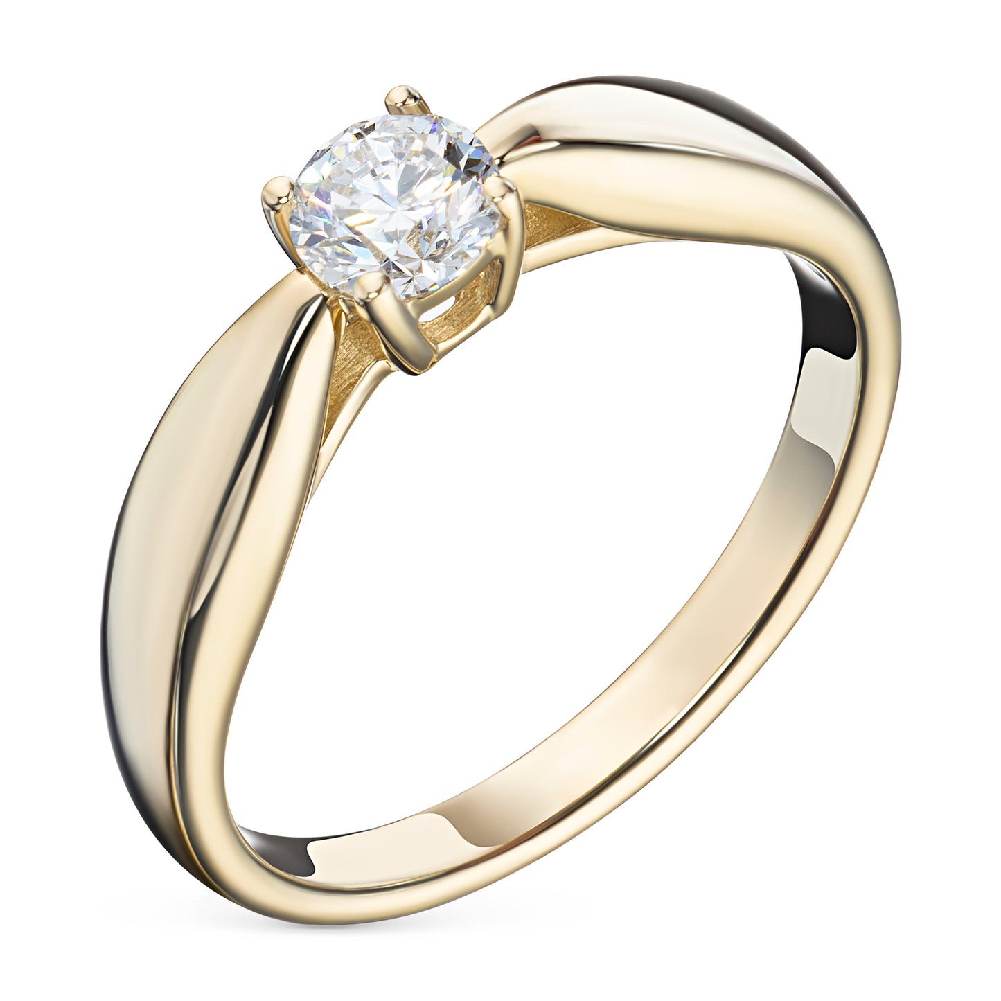 14 Karat Gelbgold-Diamantring – Luxusschmuck für Damen von LevarJewelz
