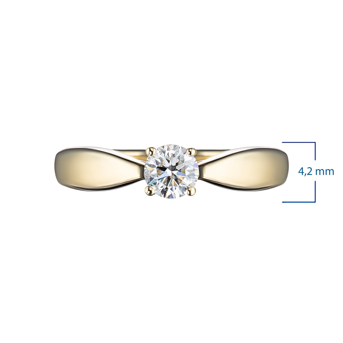 14 Karat Gelbgold-Diamantring – Luxusschmuck für Damen von LevarJewelz