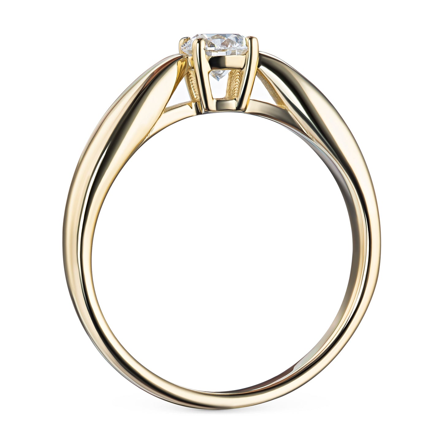 14 Karat Gelbgold-Diamantring – Luxusschmuck für Damen von LevarJewelz