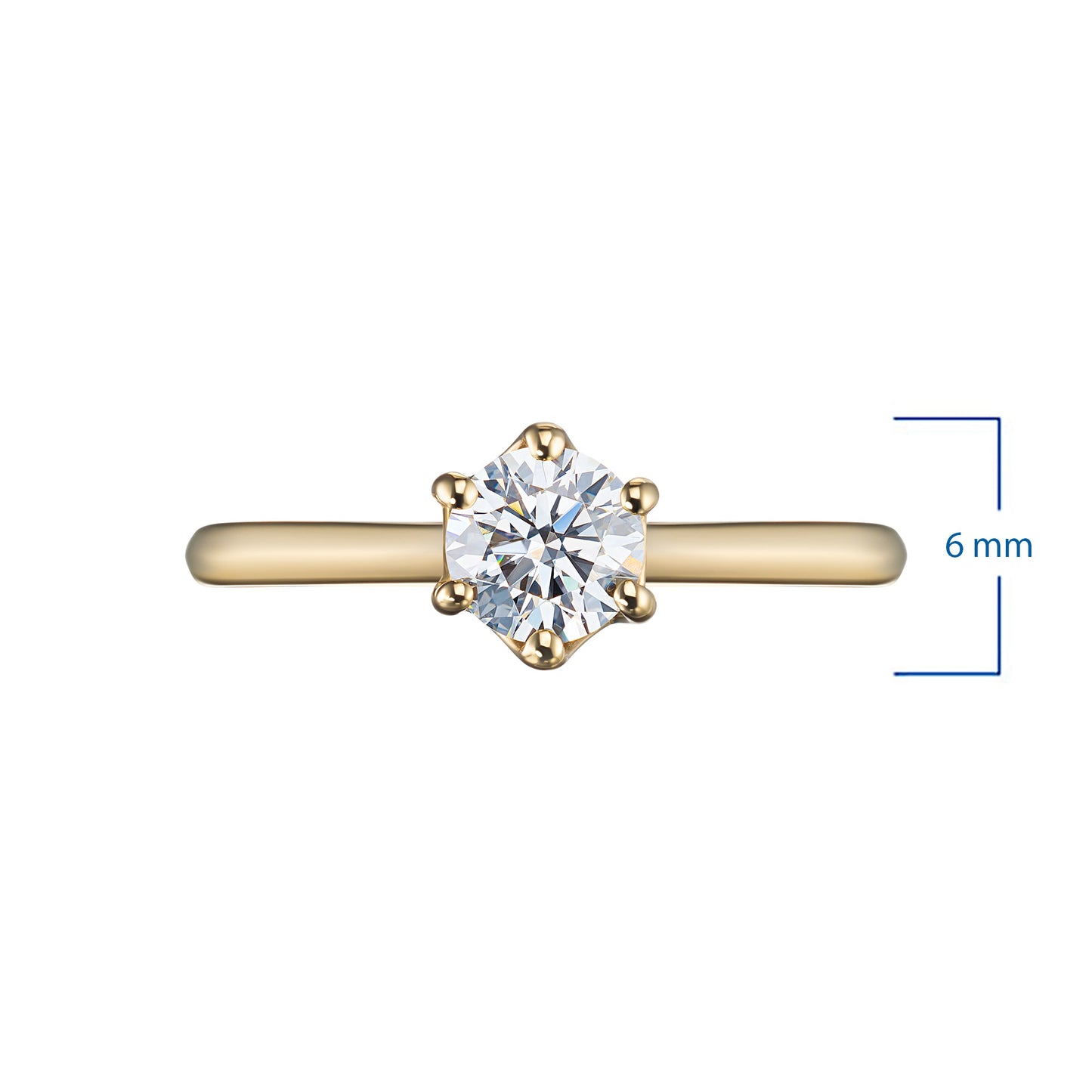 14K Yellow Gold Ring with 0.364 CT.TW Round-Cut Lab-Created Diamond - Elegant Luxury Jewelry for Men and Women by LevarJewelz