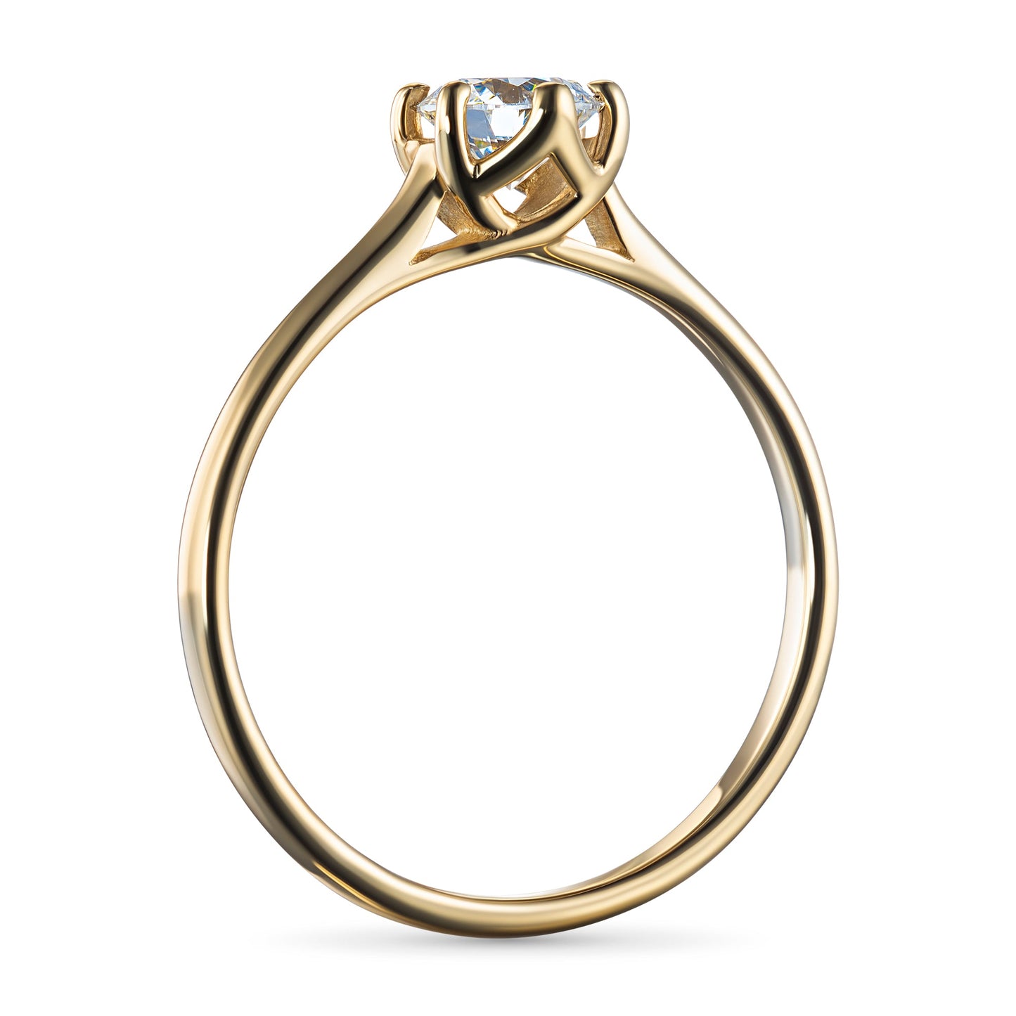 14K Yellow Gold Ring with 0.364 CT.TW Round-Cut Lab-Created Diamond - Elegant Luxury Jewelry for Men and Women by LevarJewelz
