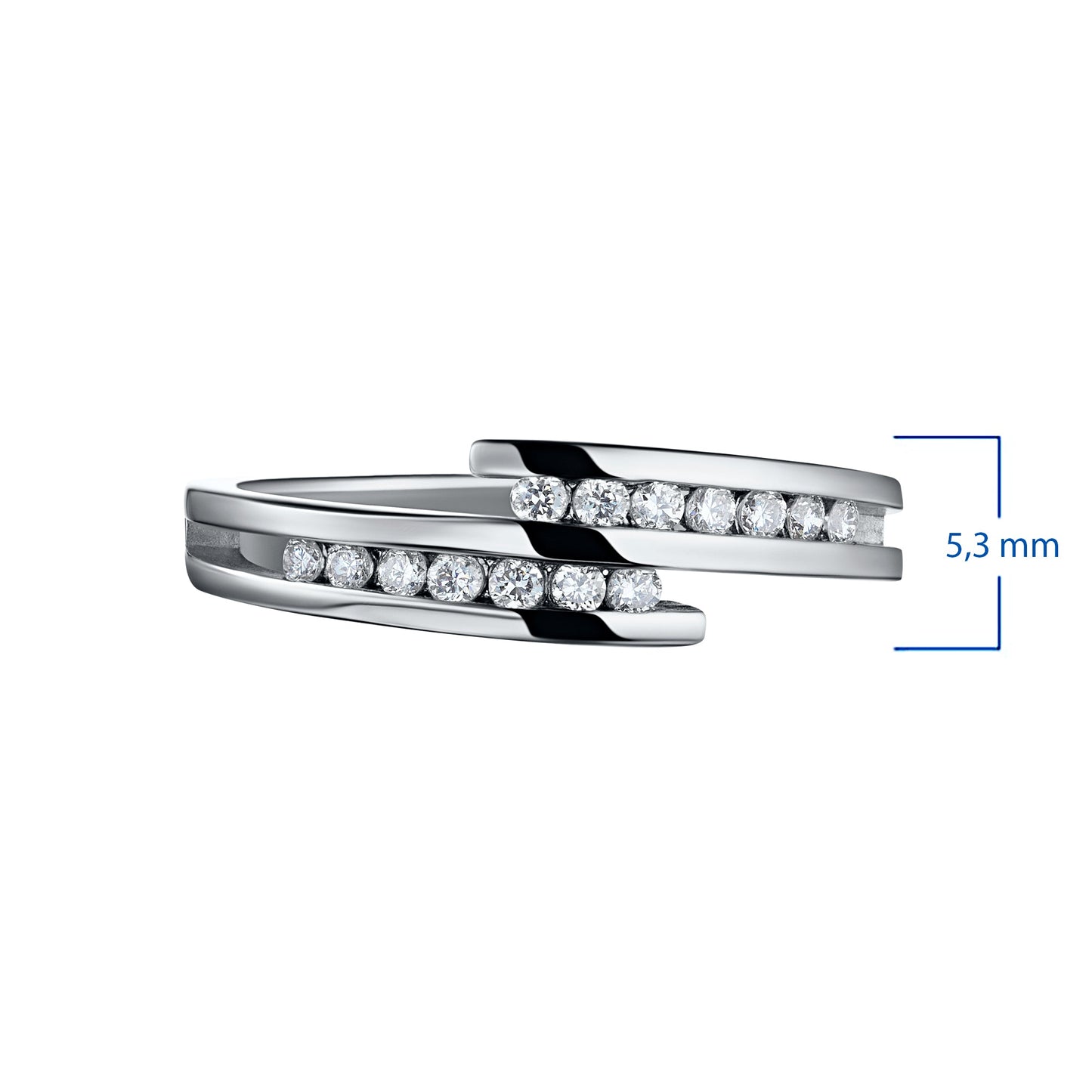 Luxe Sterling Zilveren Ring met Flawless Diamanten - Exclusieve Sieraden van LevarJewelz