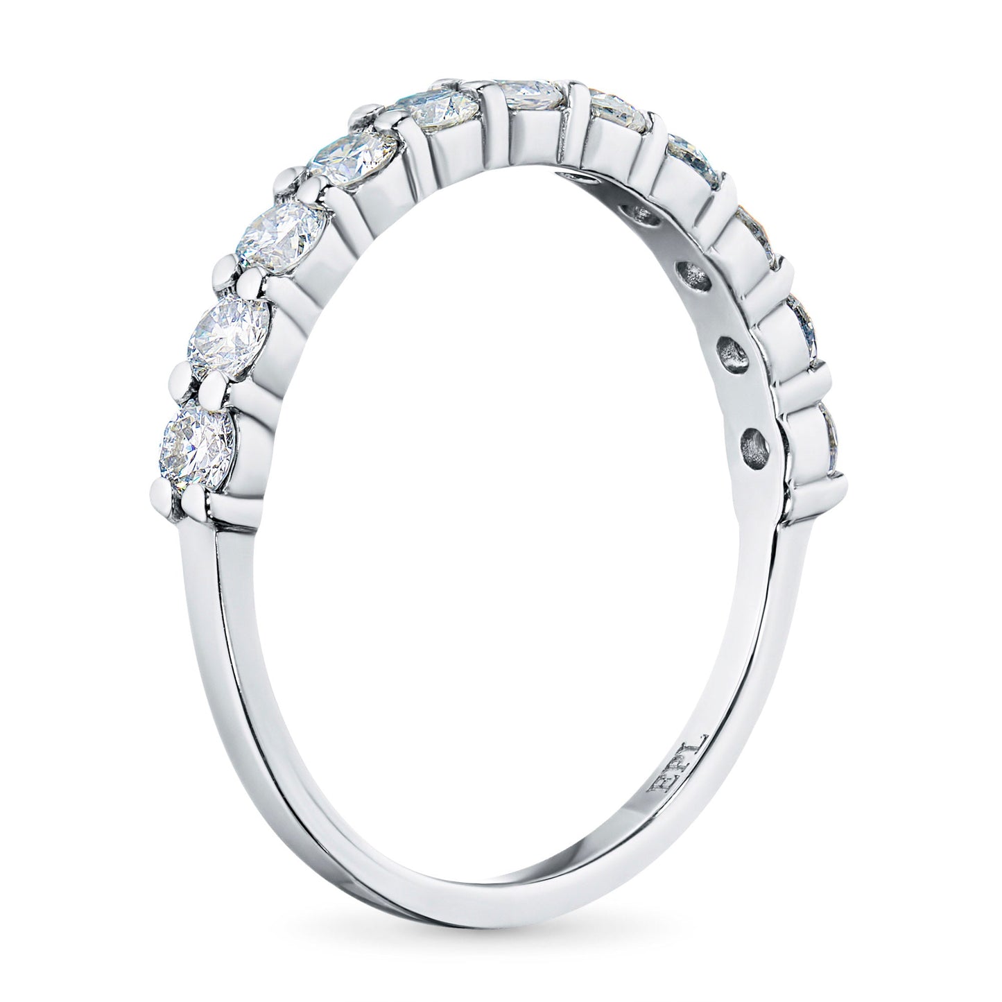 Sterling Silver Ring with 11 Round-Cut Lab-Created Diamonds – Elegant Luxury Jewelry by LevarJewelz