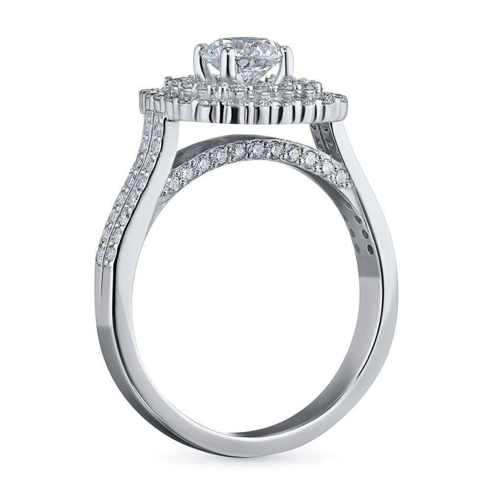 White Gold Ring with 99 Round-Cut Lab-Created Diamonds 1.376 CT.TW - Luxury Jewelry by LevarJewelz