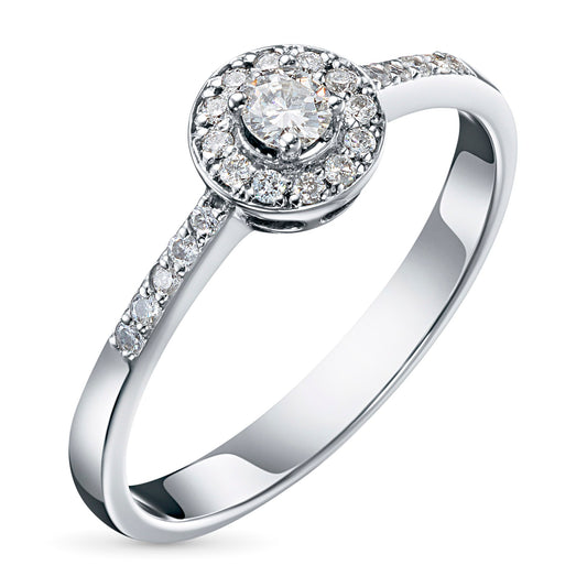 Sterling Silver Ring with 23 Round-Cut Lab-Created Diamonds - Elegant Luxury Jewelry by LevarJewelz