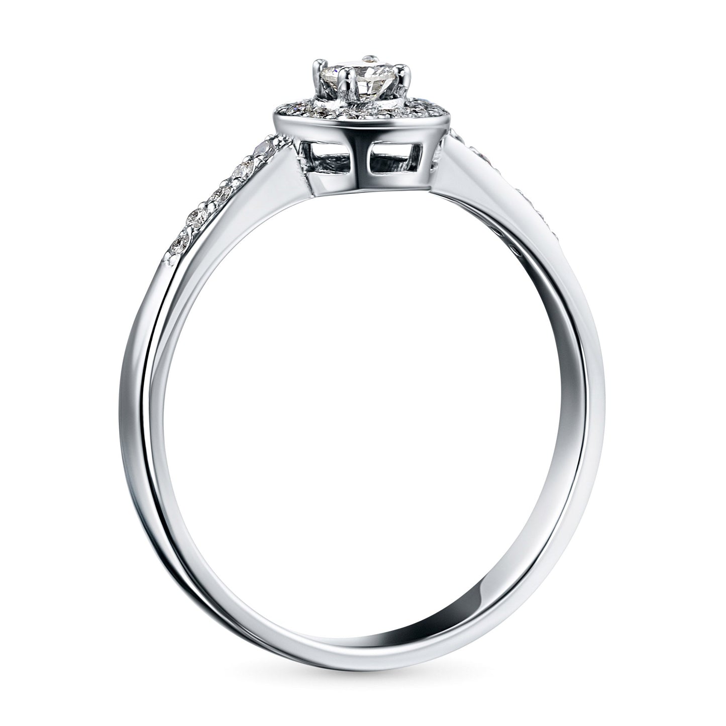 Sterling Silver Ring with 23 Round-Cut Lab-Created Diamonds - Elegant Luxury Jewelry by LevarJewelz