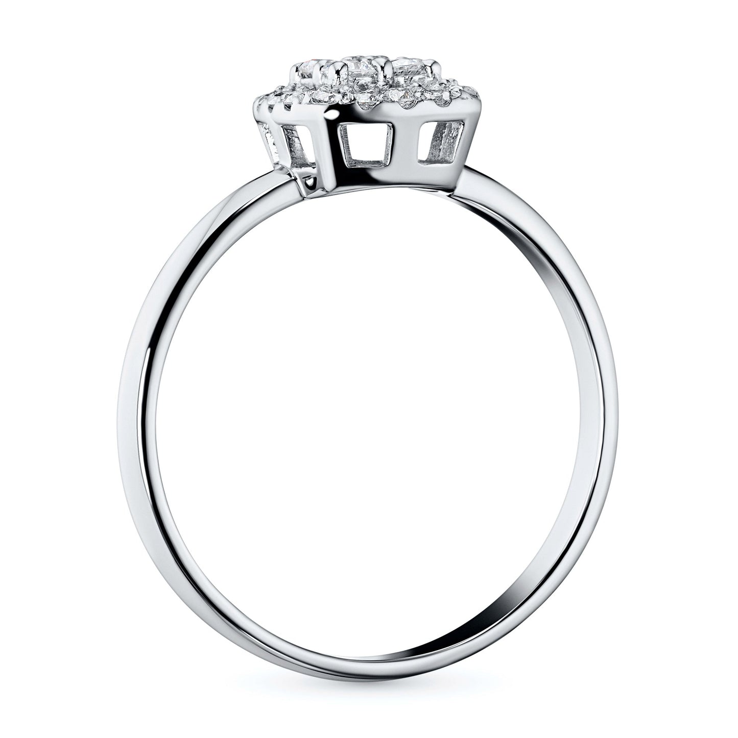 Sterling Silver Ring with 20 Round-Cut Diamonds 0.259 Carat - Luxury Jewelry by LevarJewelz