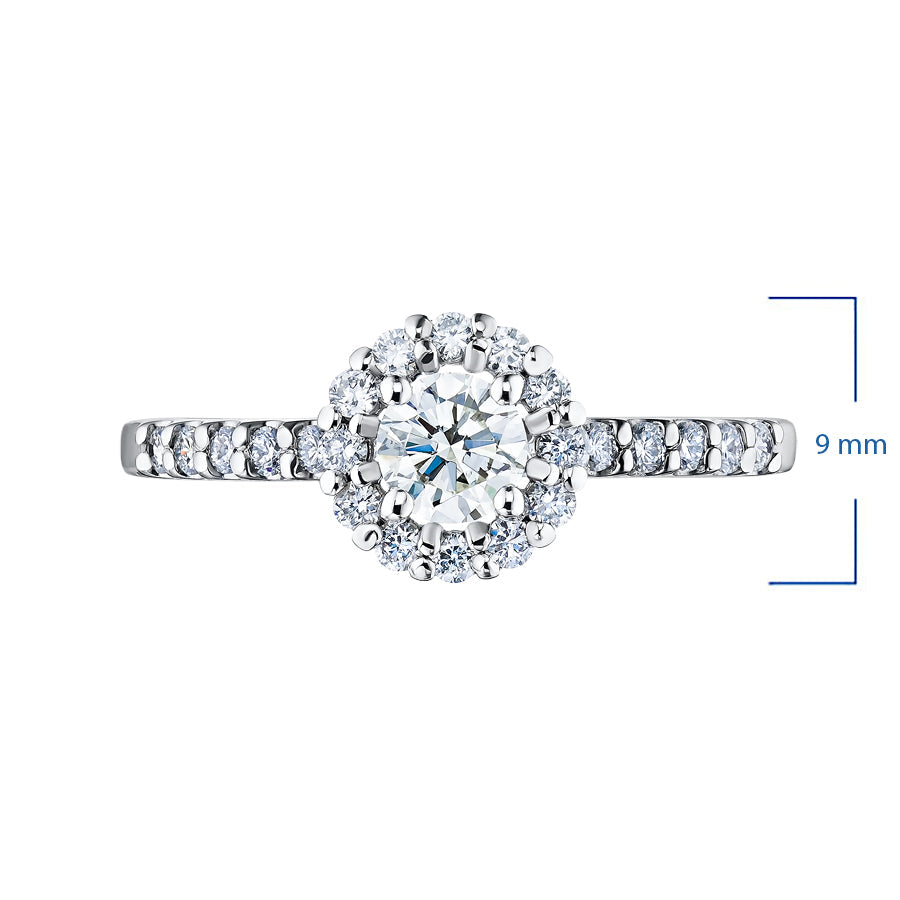 Sterling Silver Ring with 25 Round-Cut Lab-Created Diamonds - Elegant Jewelry for Women by LevarJewelz