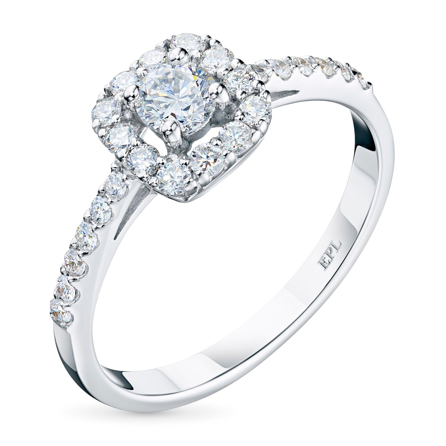 Sterling Silver Ring with 25 Round-Cut Diamonds – Elegant Luxury Jewelry for Women by LevarJewelz