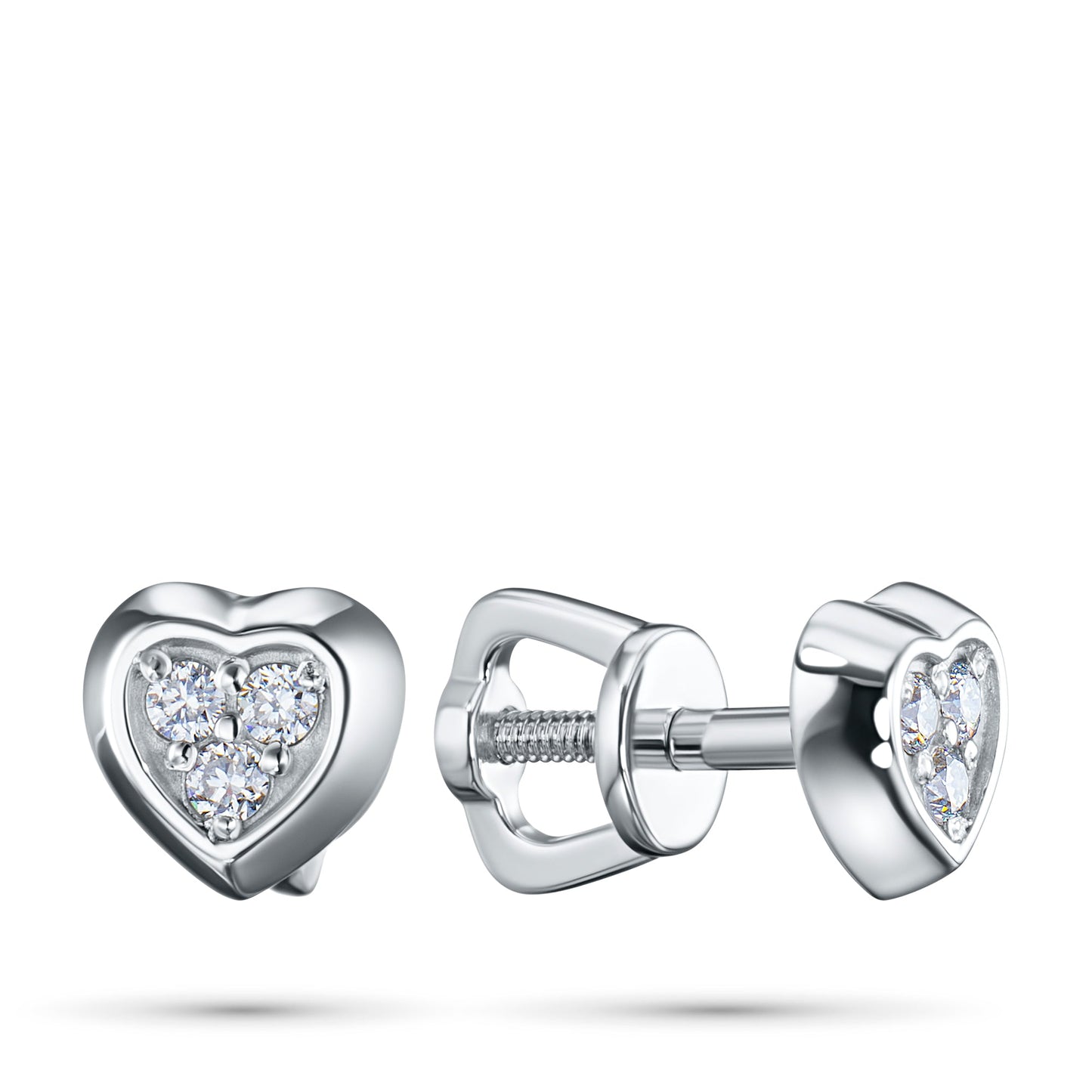 Ohrstecker aus Sterlingsilber mit 6 Diamanten im Rundschliff – Luxusschmuck von LevarJewelz