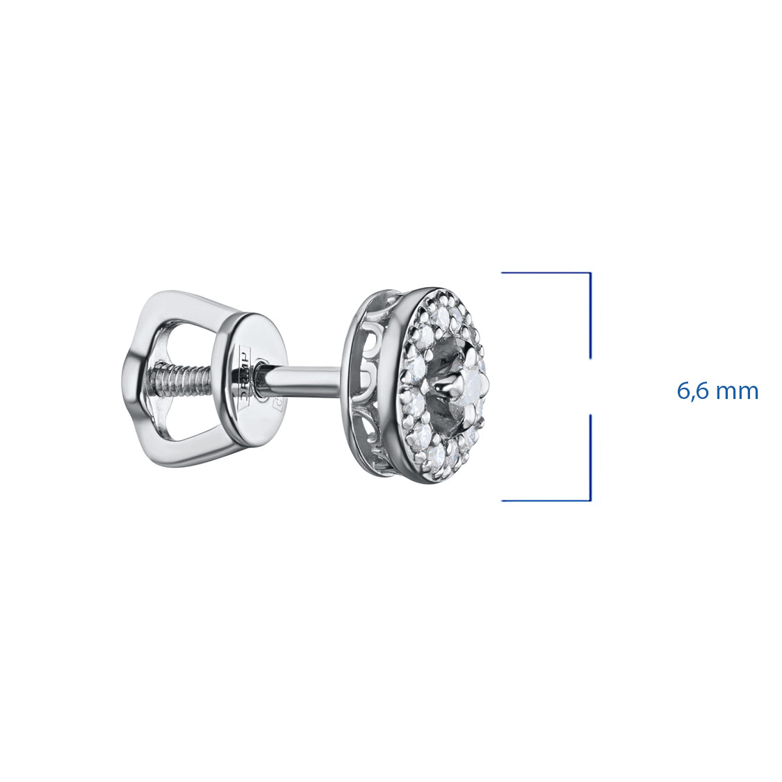 Ohrstecker aus Sterlingsilber mit 26 im Labor hergestellten Diamanten im Rundschliff – Eleganter Schmuck von LevarJewelz