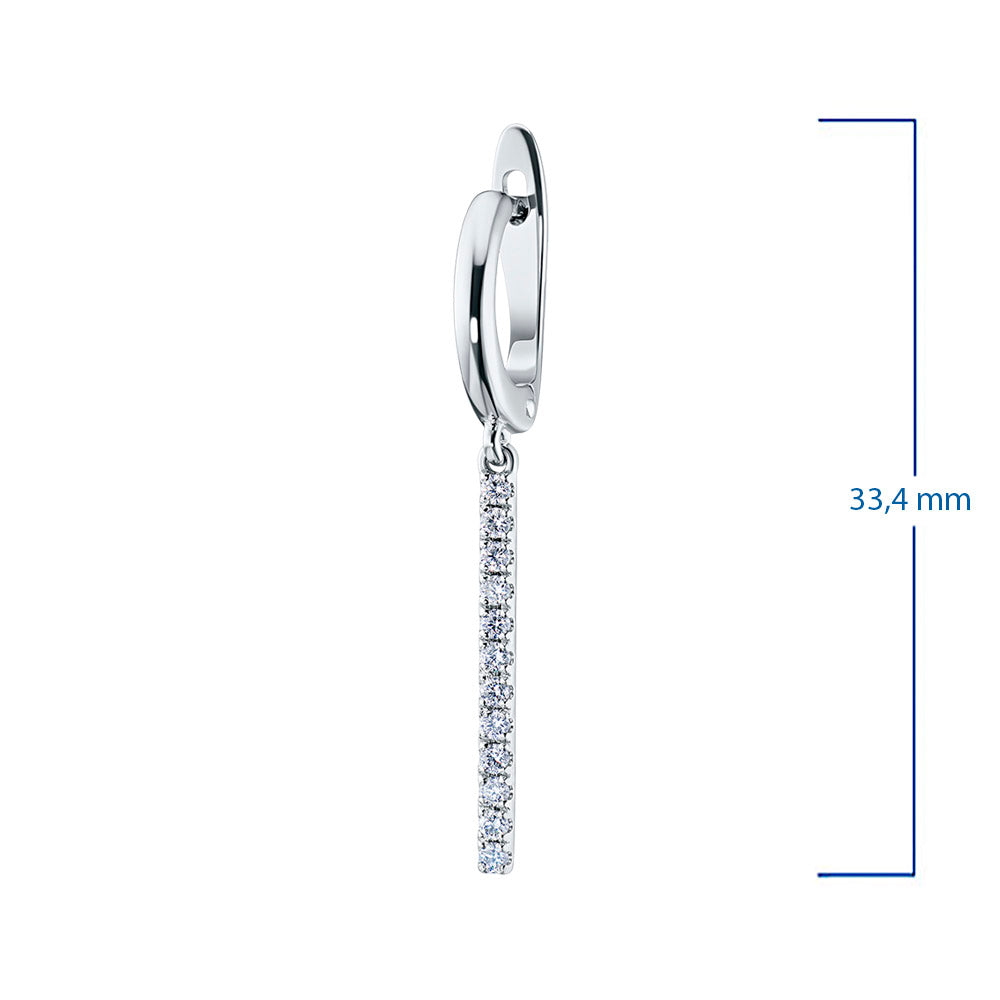 Elegante Sterling-Silber-Ohrringe mit 24 runden Labordiamanten – Luxusschmuck von LevarJewelz