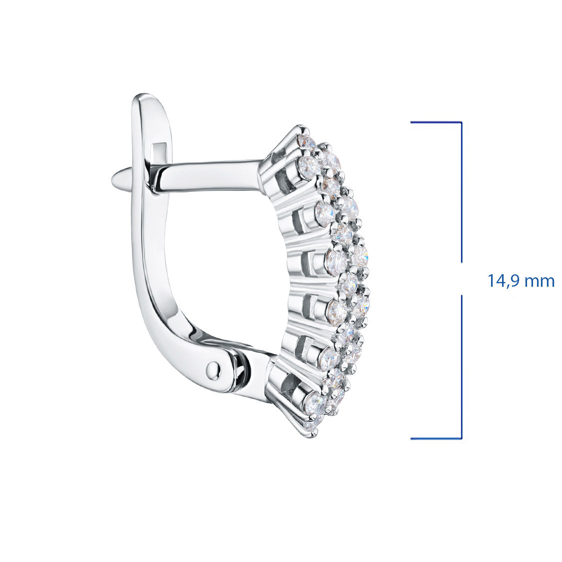 Sterling Silver Earrings with Round-Cut Diamonds - Elegant Jewelry for Women by LevarJewelz