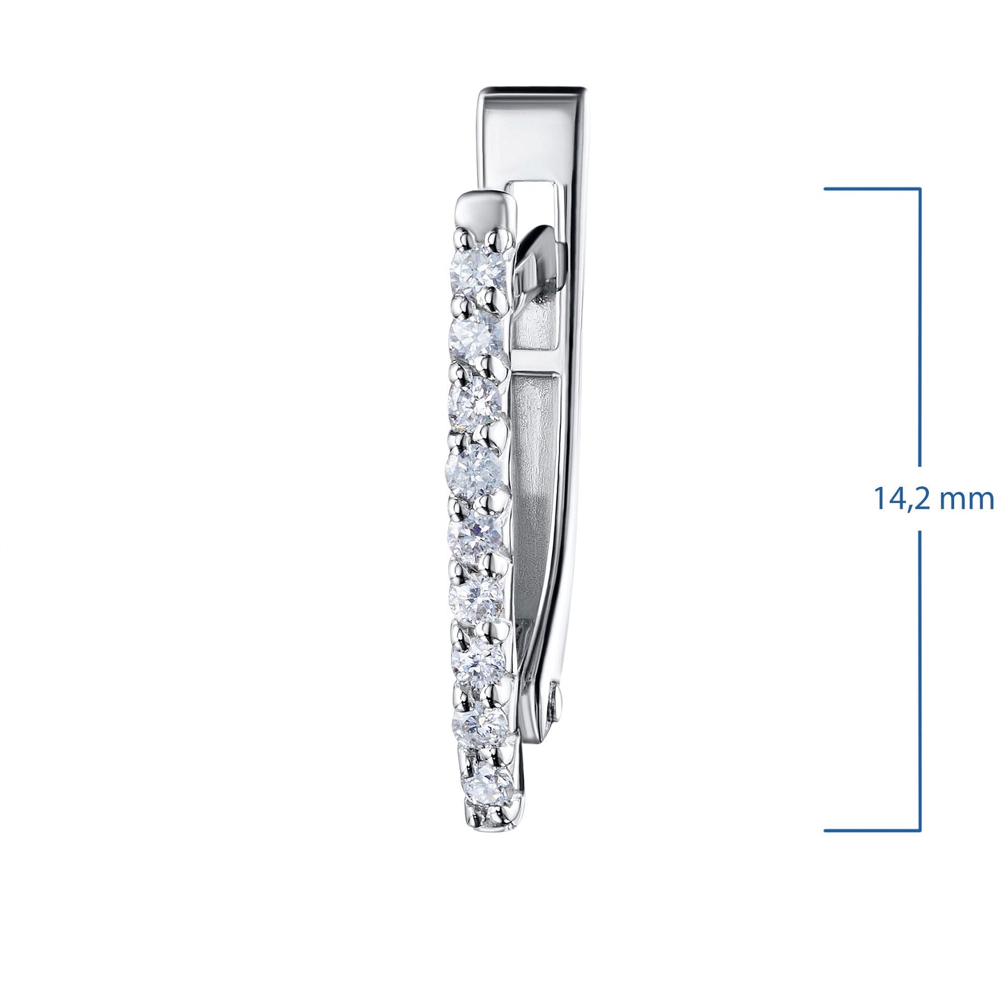 Elegante Sterling-Silber-Ohrringe mit im Labor hergestellten Diamanten – Luxusschmuck von LevarJewelz
