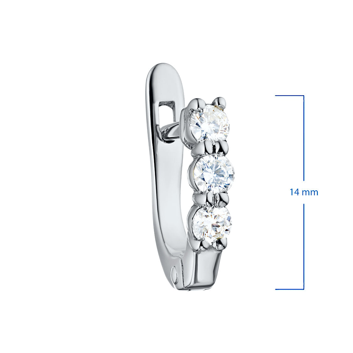 Sterling Silver Earrings with Round-Cut Lab-Created Diamonds - Elegant Jewelry for Women by LevarJewelz