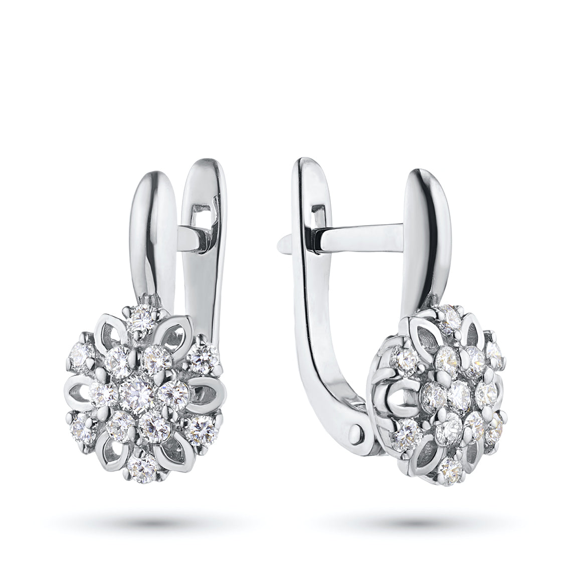 Sterling Silber Ohrringe mit 26 Diamanten im Rundschliff – Eleganter Schmuck von LevarJewelz