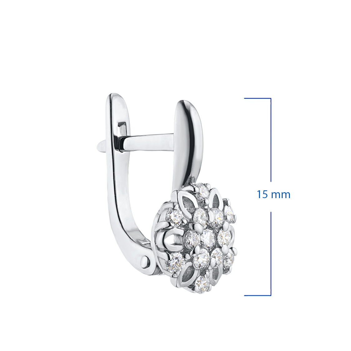 Sterling Silber Ohrringe mit 26 Diamanten im Rundschliff – Eleganter Schmuck von LevarJewelz