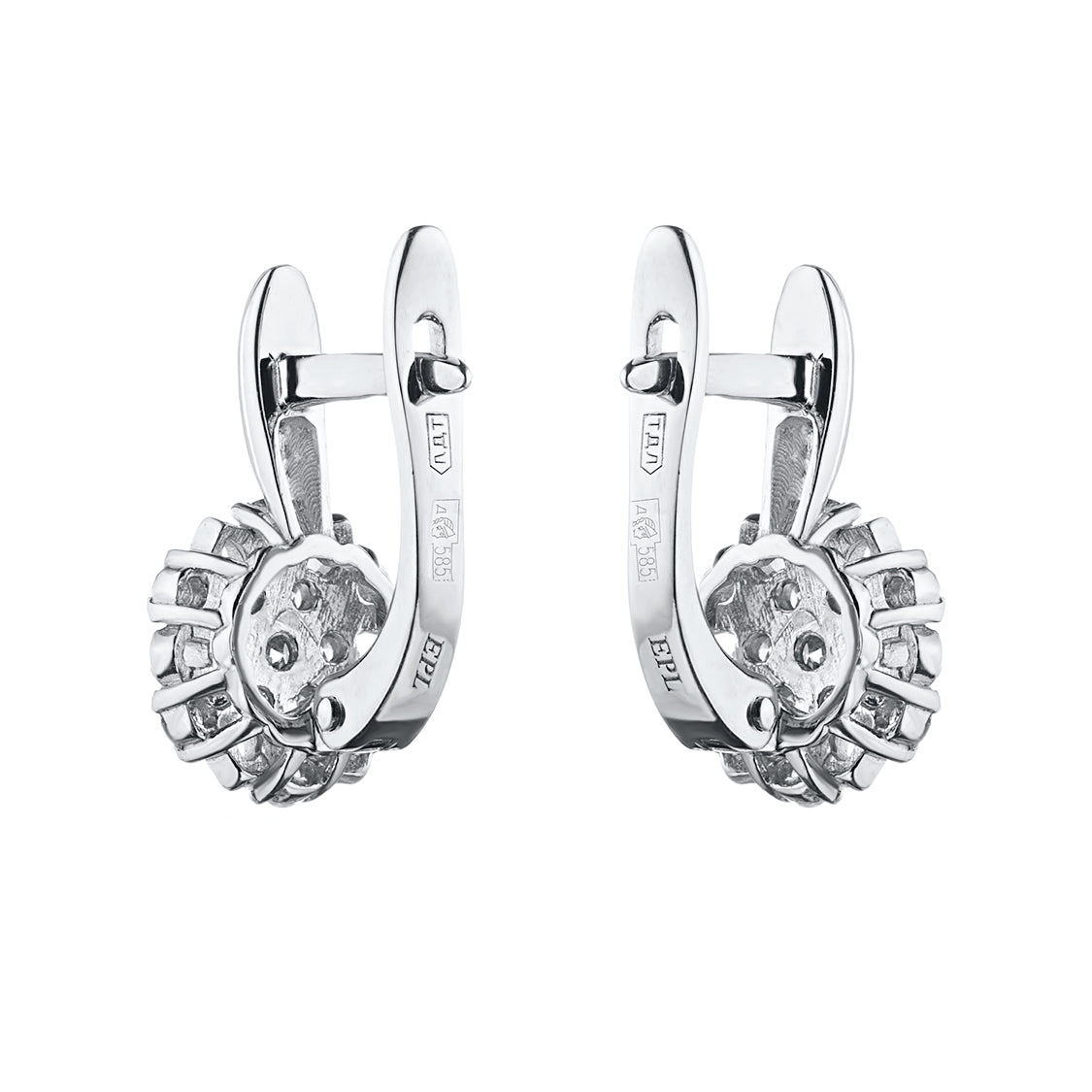 Sterling Silber Ohrringe mit 26 Diamanten im Rundschliff – Eleganter Schmuck von LevarJewelz