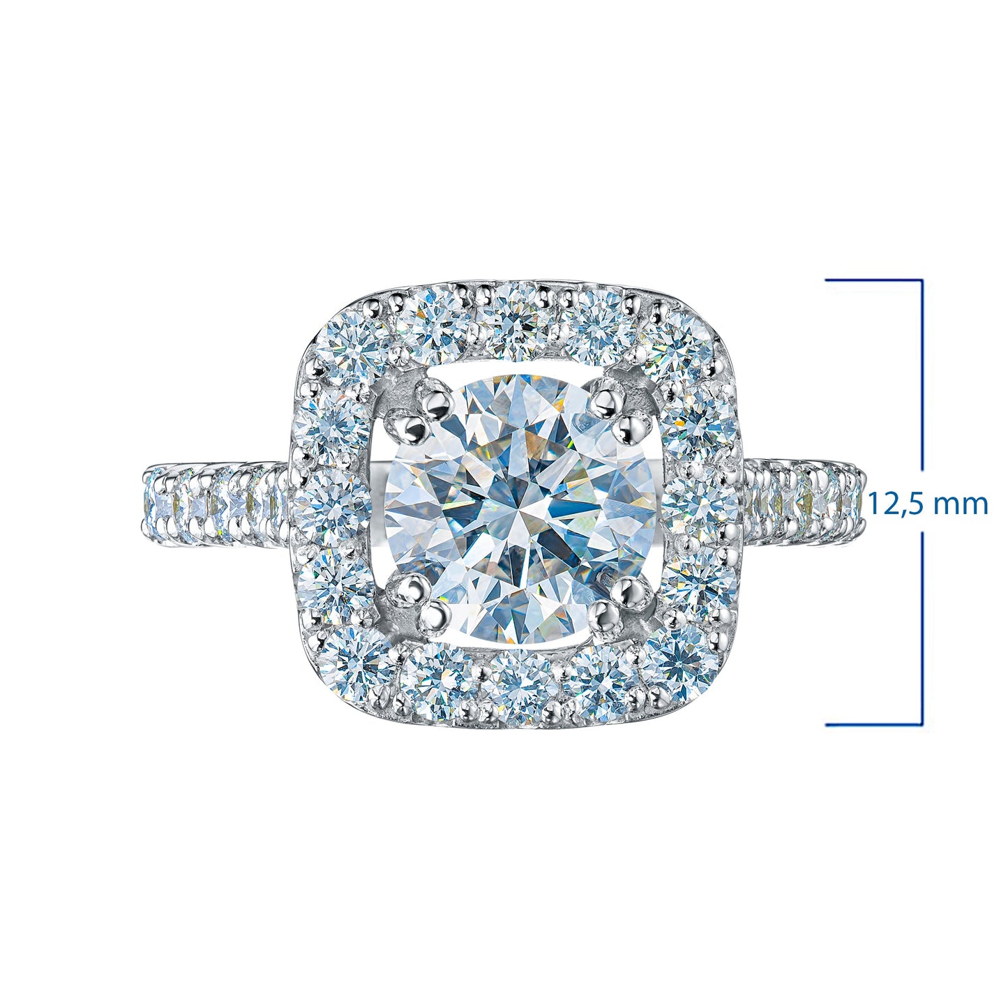 White Gold Ring with 29 Round-Cut Diamonds 2.509 CT.TW – Luxury Jewelry for Women & Men by LevarJewelz