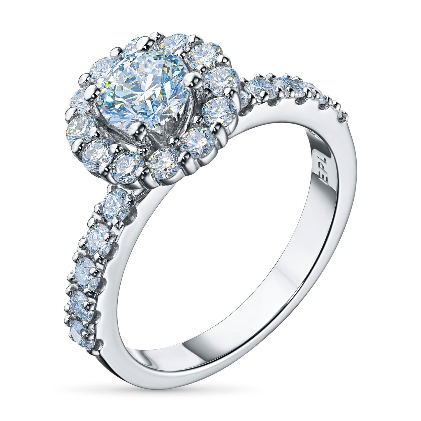 White Gold Ring with 23 Round-Cut Diamonds 1.52 CT.TW – Elegant Luxury Jewelry by LevarJewelz
