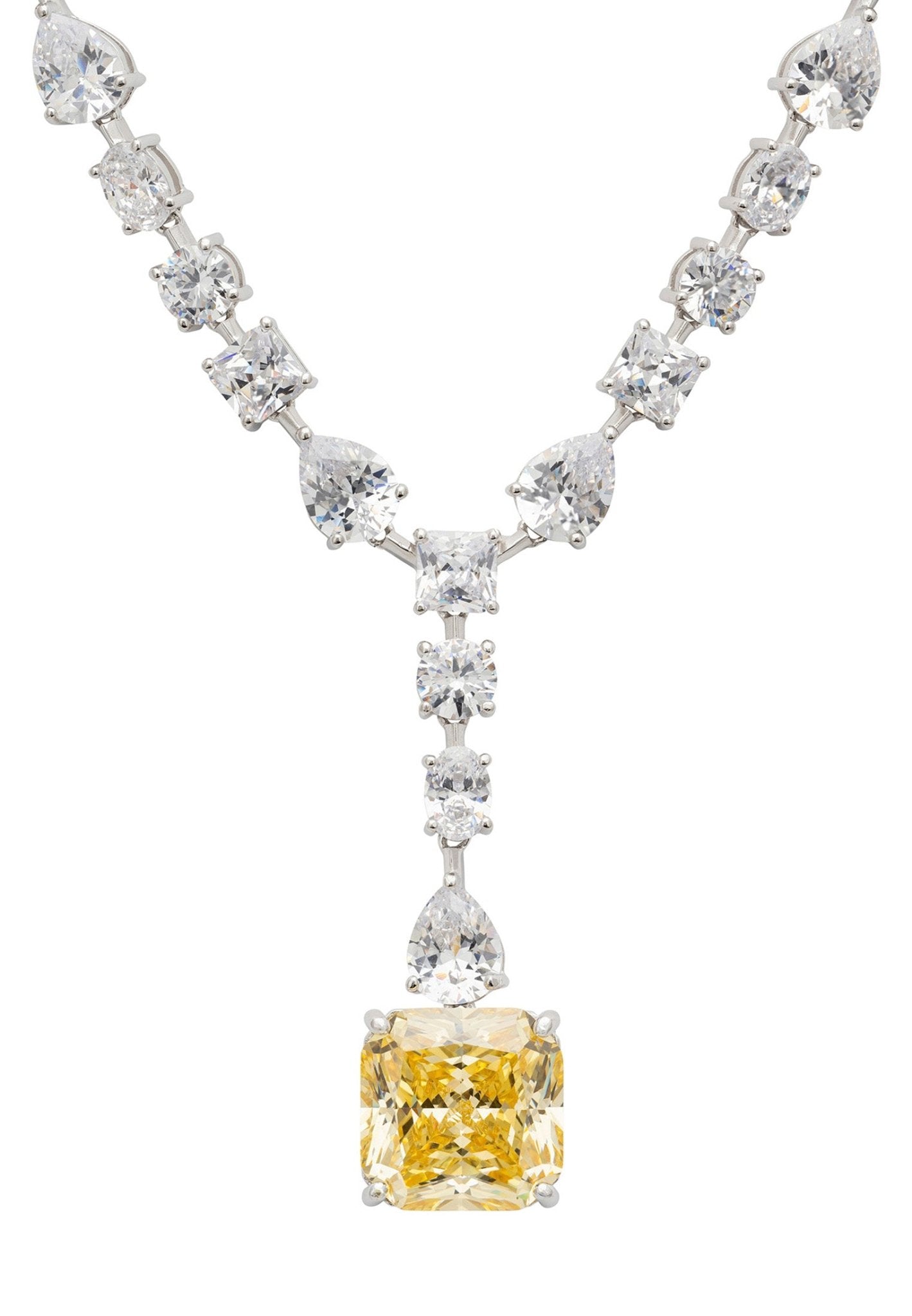Penelope Lemon Topaz Statement Halskette - Silberner Luxusschmuck von LevarJewelz