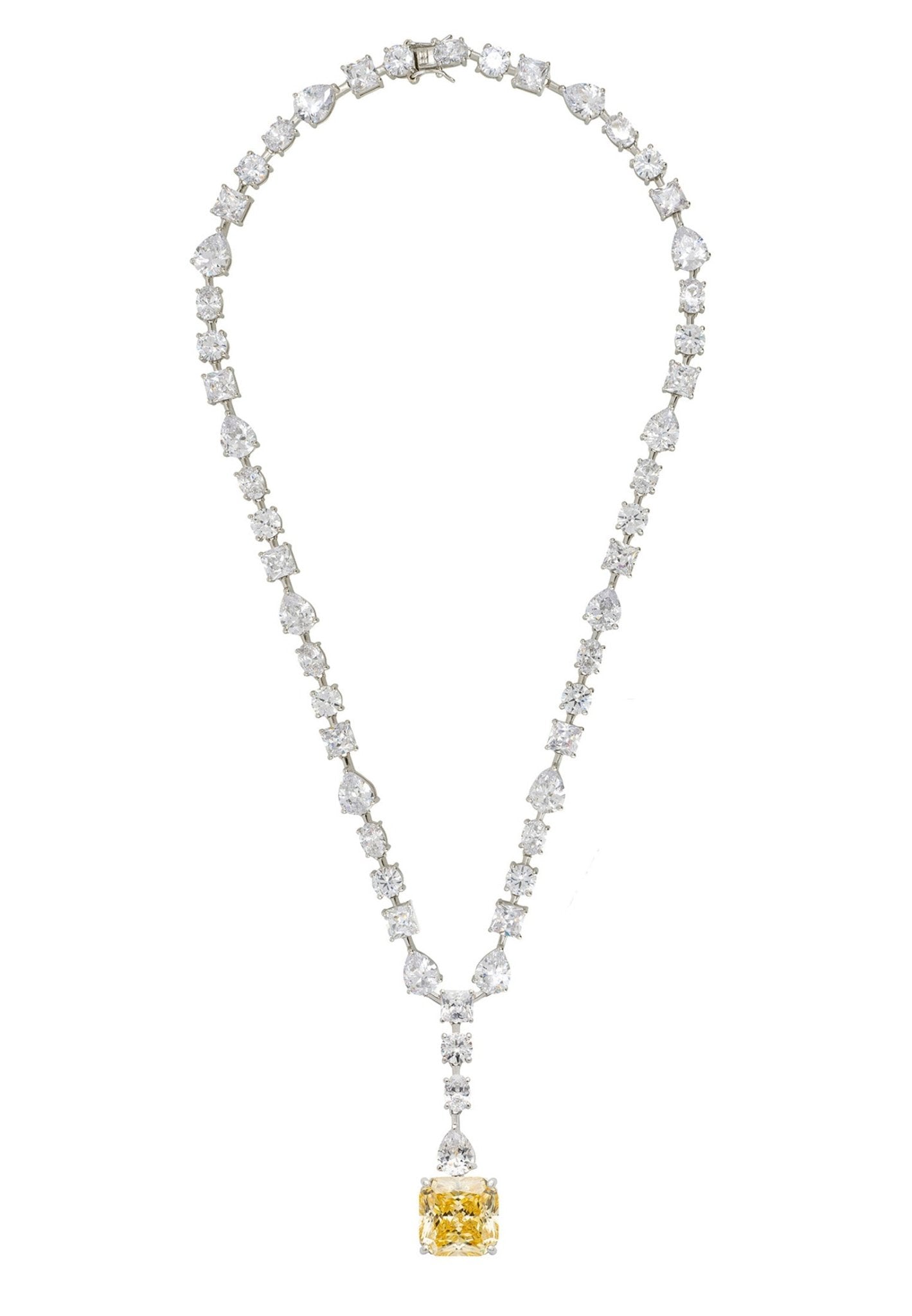 Penelope Lemon Topaz Statement Halskette - Silberner Luxusschmuck von LevarJewelz