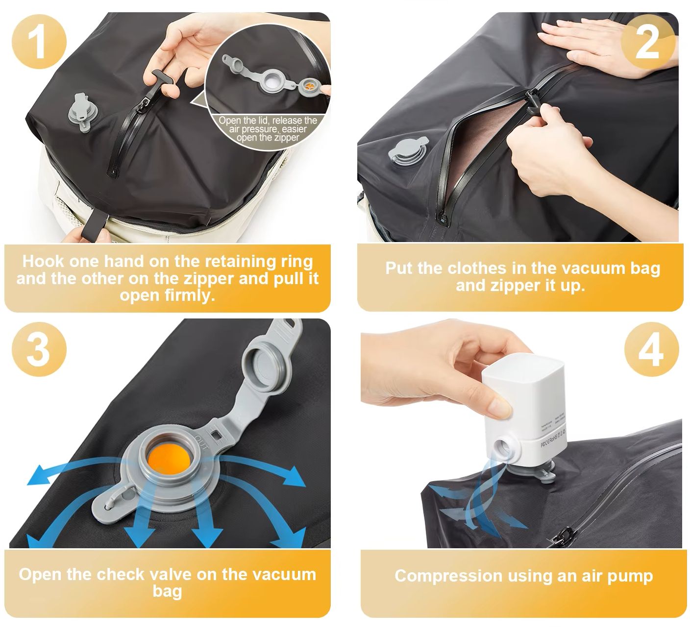 Ryanair Cabin Reisrugzak met Pomp – Air Vacuum Compressie Laptoptas voor Mannen & Vrouwen, Vlucht Handbagage