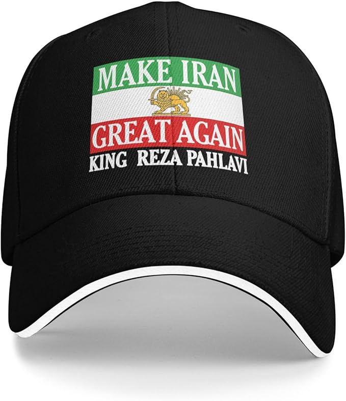 MIGA Make Iran Great Again Cap with King Reza Pahlavi Lion and Sun Iran Flag – Unisex Persian Heritage Hat