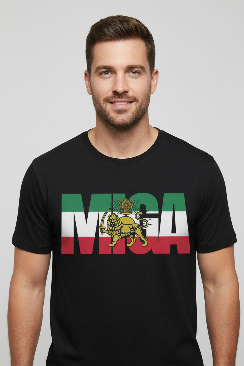 MIGA T-shirt met leeuw en kroonprint voor dames en heren | T-shirt met korte mouwen