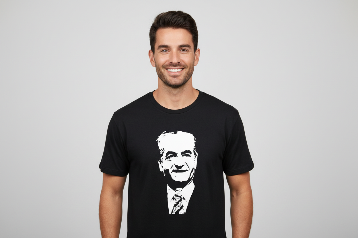 Mohammad Reza Shah Pahlavi Portrait T-Shirt – Short Sleeve & Long Sleeve by LevarJewelz