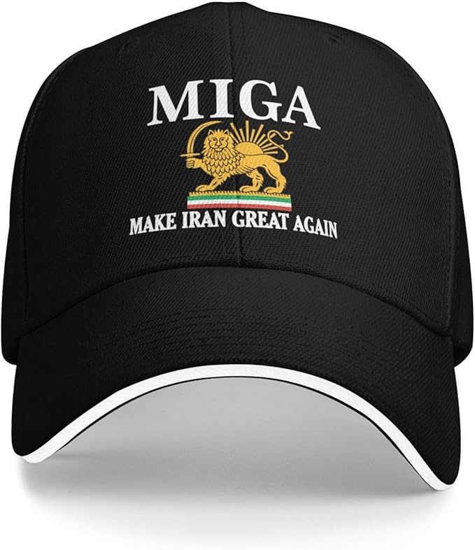 MIGA Make Iran Great Again Cap with Lion and Sun Symbol – Unisex Persian Heritage Hat for Men and Women