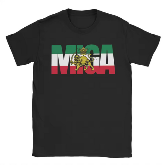 MIGA Lion and Crown Graphic T-Shirt for Men and Women | Short-Sleeved T-Shirt