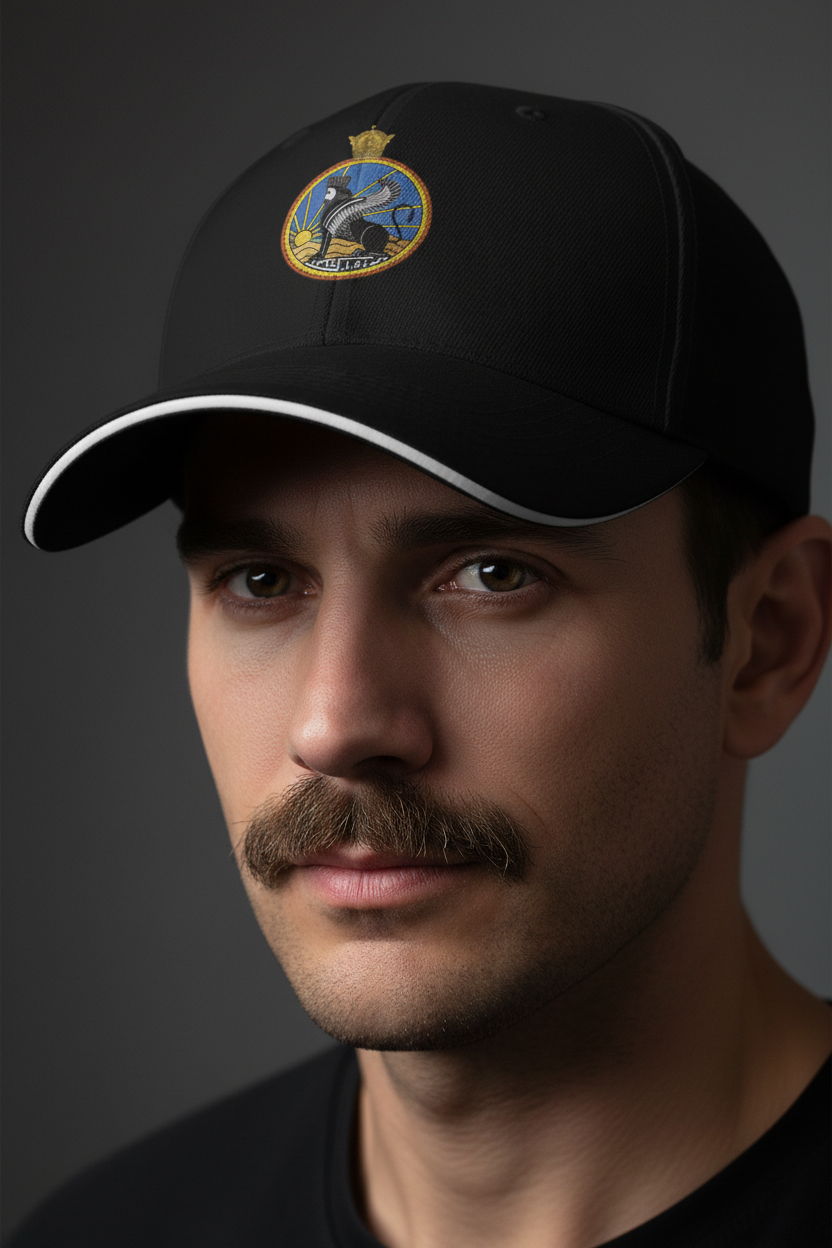 Persian Style Hat with SAVAK Emblem Inspired by Pahlavi Imperial Iran – Unisex Historical Headwear