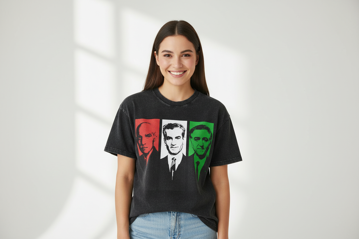 Vintage Iranian Emblem Graphic T-Shirt – Cultural Heritage Streetwear by LevarJewelz