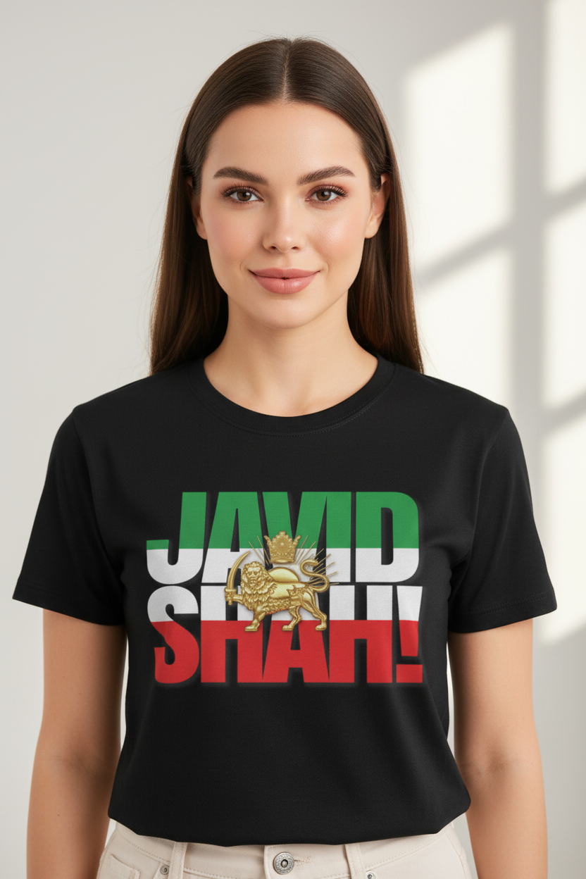 MIGA T-shirt met leeuw en kroonprint voor dames en heren | T-shirt met korte mouwen