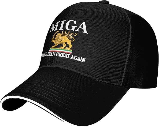 MIGA Make Iran Great Again Cap with Lion and Sun Symbol – Unisex Persian Heritage Hat for Men and Women
