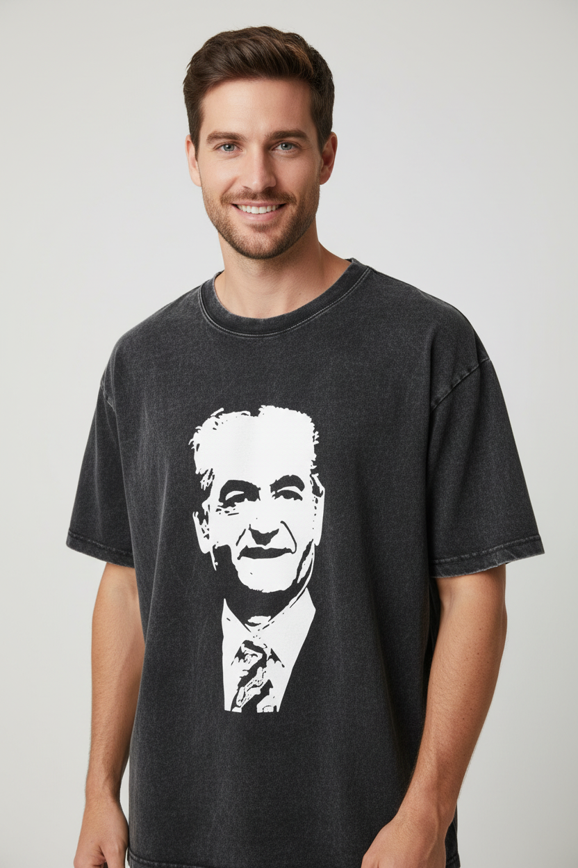 Mohammad Reza Shah Pahlavi Portrait T-Shirt – Short Sleeve & Long Sleeve by LevarJewelz