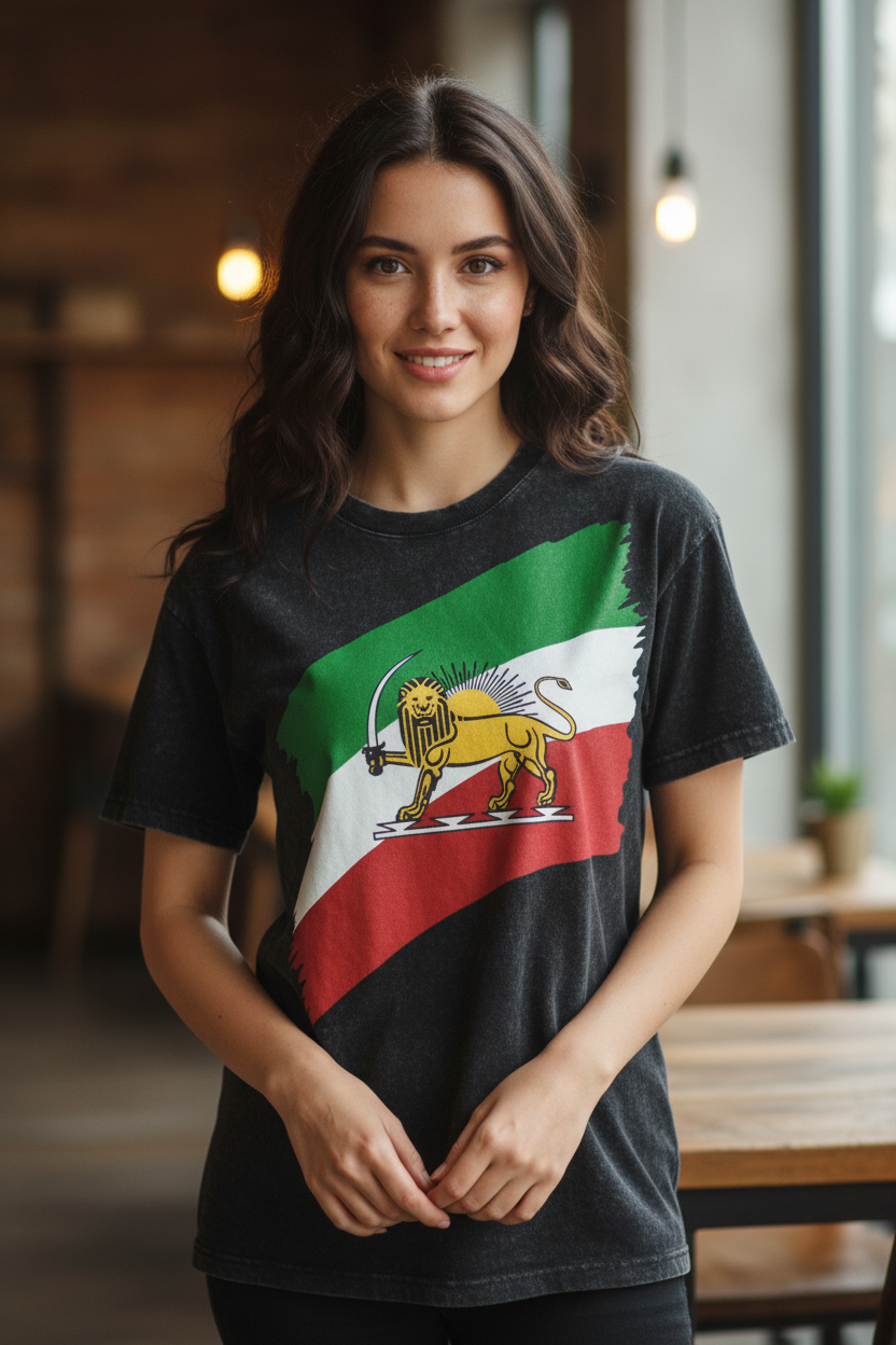 Vintage Iranian Emblem Graphic T-Shirt – Cultural Heritage Streetwear by LevarJewelz