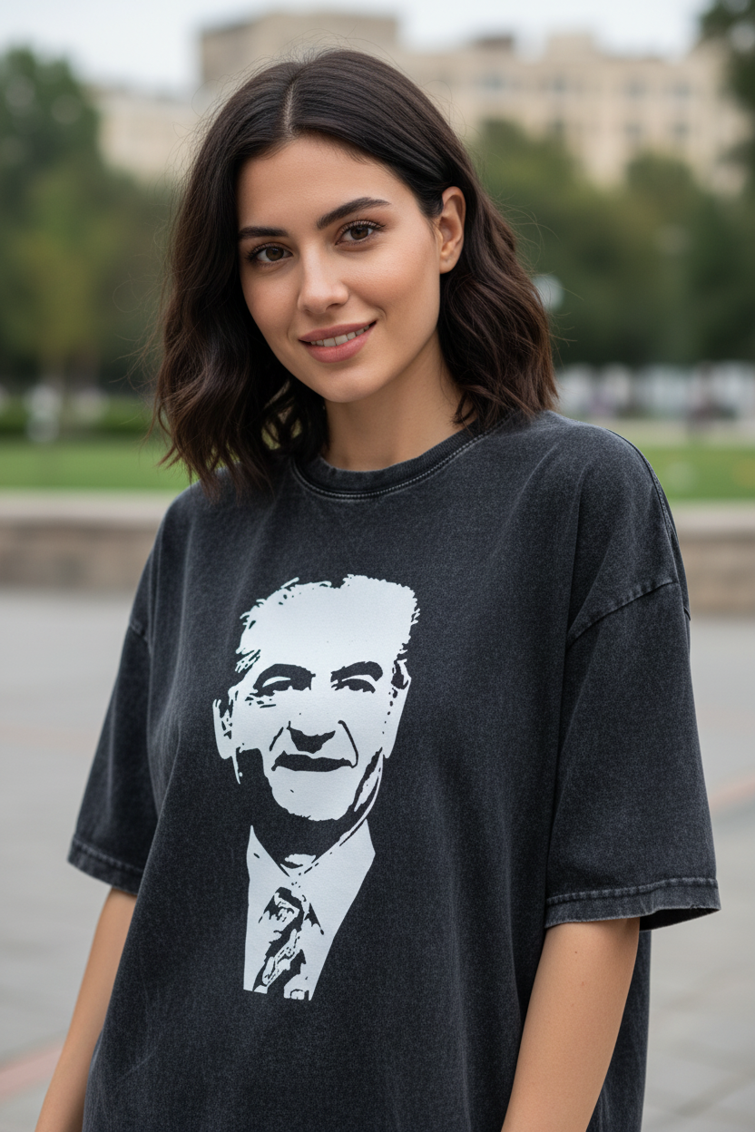 Mohammad Reza Shah Pahlavi Portrait T-Shirt – Short Sleeve & Long Sleeve by LevarJewelz