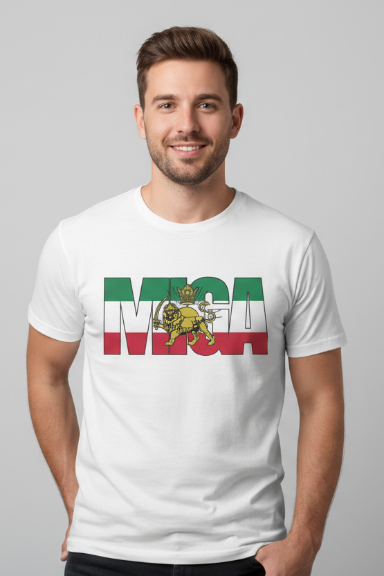 MIGA T-shirt met leeuw en kroonprint voor dames en heren | T-shirt met korte mouwen