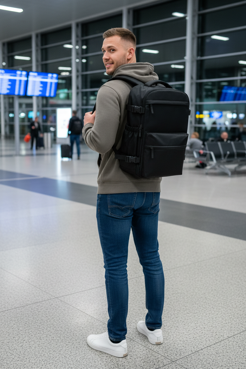 Ryanair Cabin Reisrugzak met Pomp – Air Vacuum Compressie Laptoptas voor Mannen & Vrouwen, Vlucht Handbagage