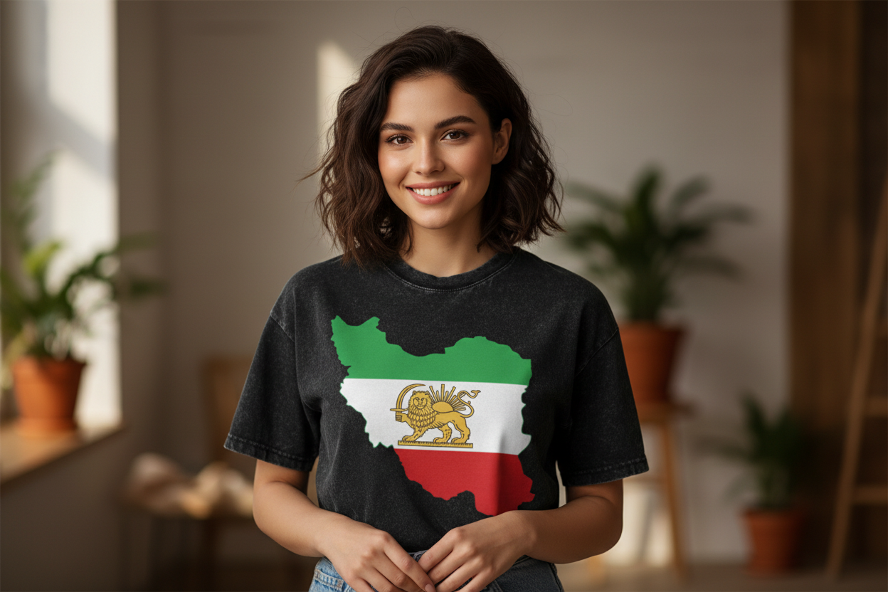 Vintage Iranian Emblem Graphic T-Shirt – Cultural Heritage Streetwear by LevarJewelz