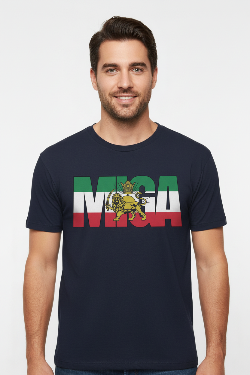 MIGA T-shirt met leeuw en kroonprint voor dames en heren | T-shirt met korte mouwen