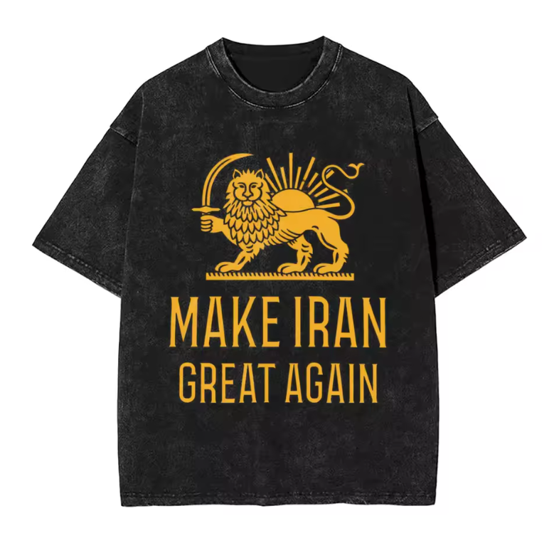 Vintage Iraans embleem T-shirt – Cultureel erfgoed streetwear van LevarJewelz