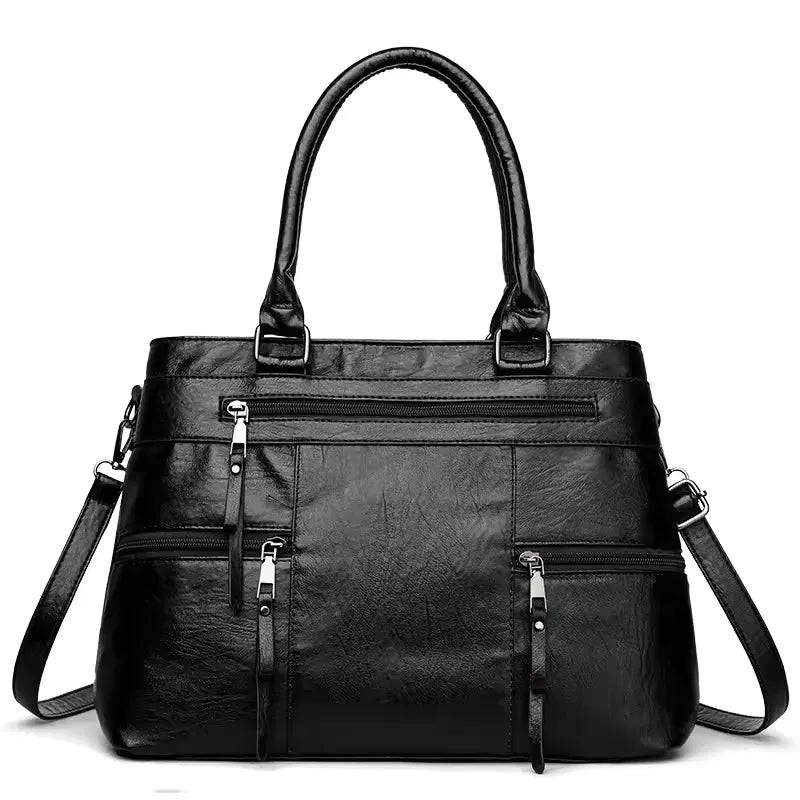 Dames handtas van veganistisch leer – Grote casual tote bag, schouder- en crossbodytas voor dagelijks gebruik van LevarJewelz