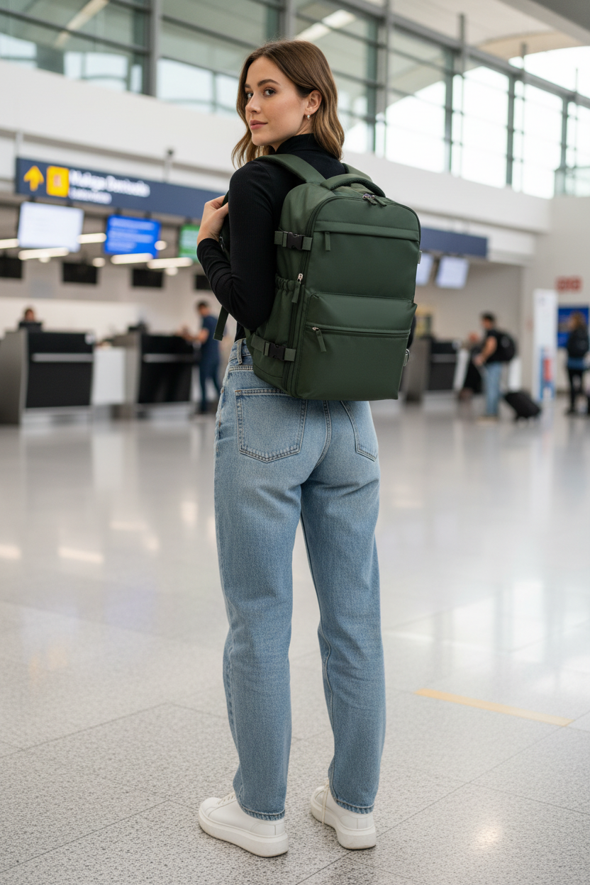 Ryanair Cabin Reisrugzak met Pomp – Air Vacuum Compressie Laptoptas voor Mannen & Vrouwen, Vlucht Handbagage
