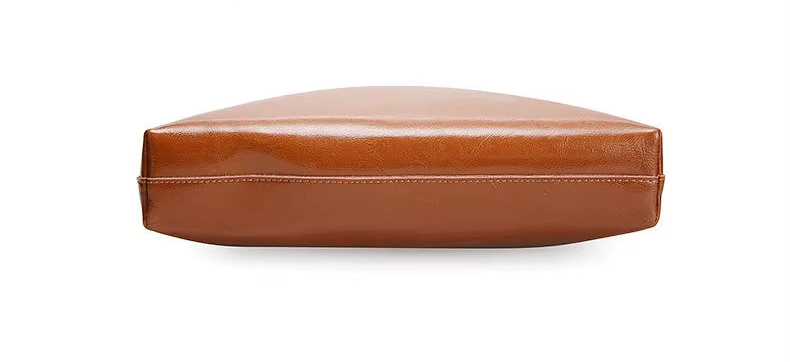 Echt lederen schoudertas voor dames – Grote vintage kantoortas van LevarJewelz